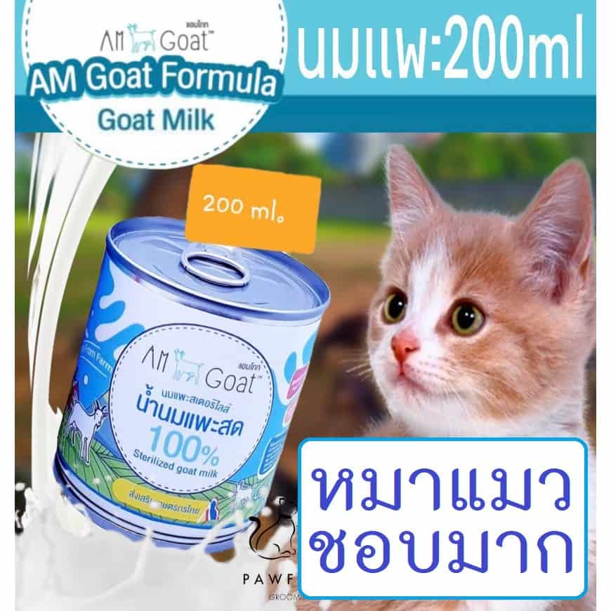 AM Goat นมแพะสเตอริไลซ์สำหรับลูกแมว